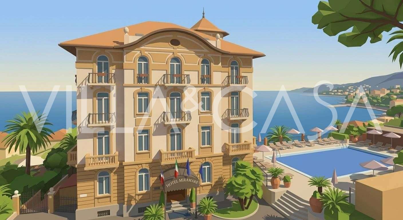 Prestigefullt hotell vid första linjen i Forte dei Marmi till salu
