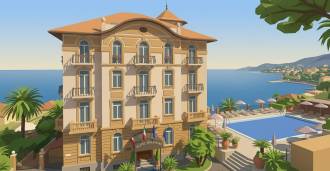 Prestigefullt hotell vid första linjen i Forte dei Marmi till salu